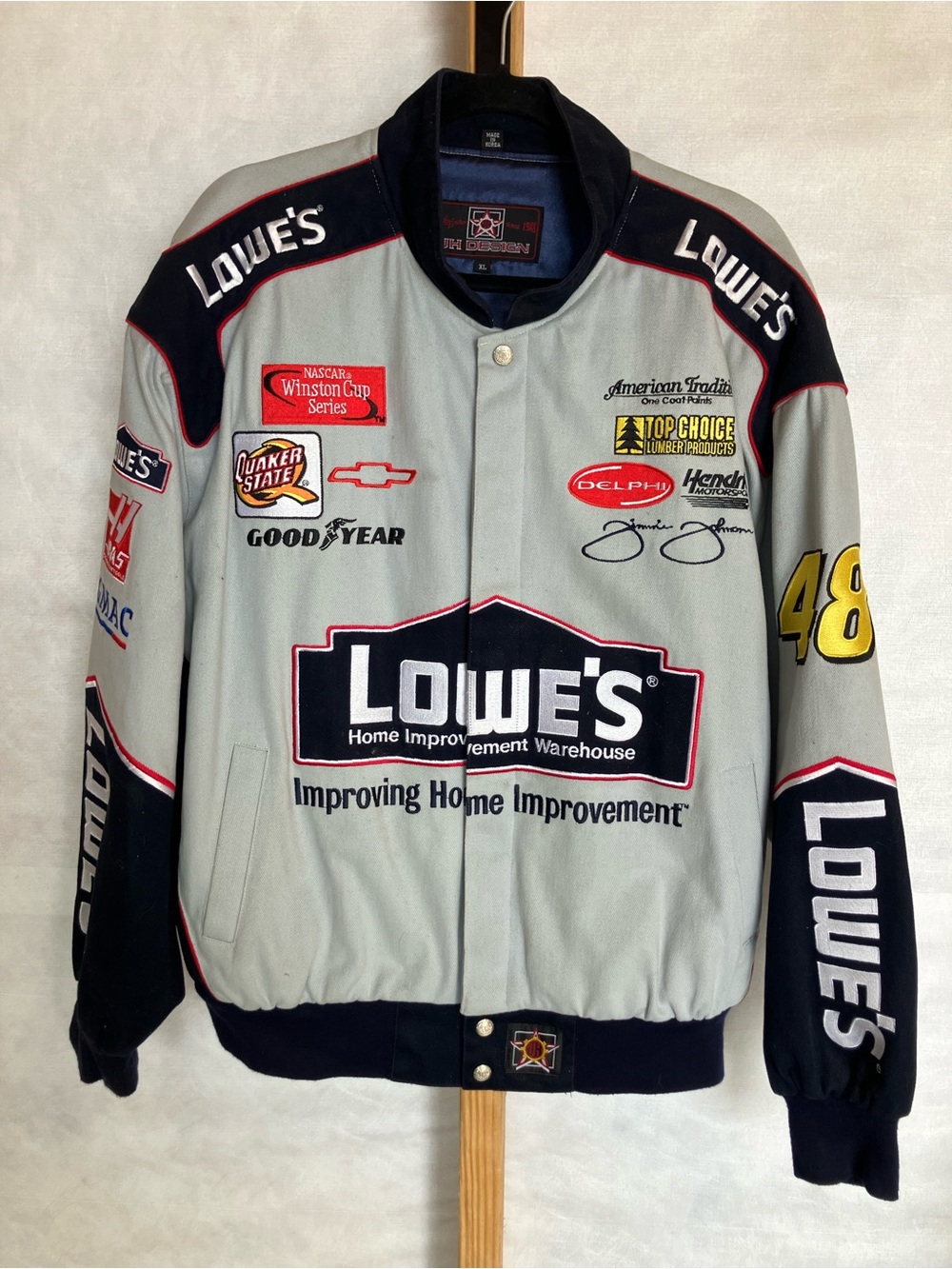 Vintage Jimmie Johnson Lowe’s NASCAR Jacket Men’s XL,  JH designs